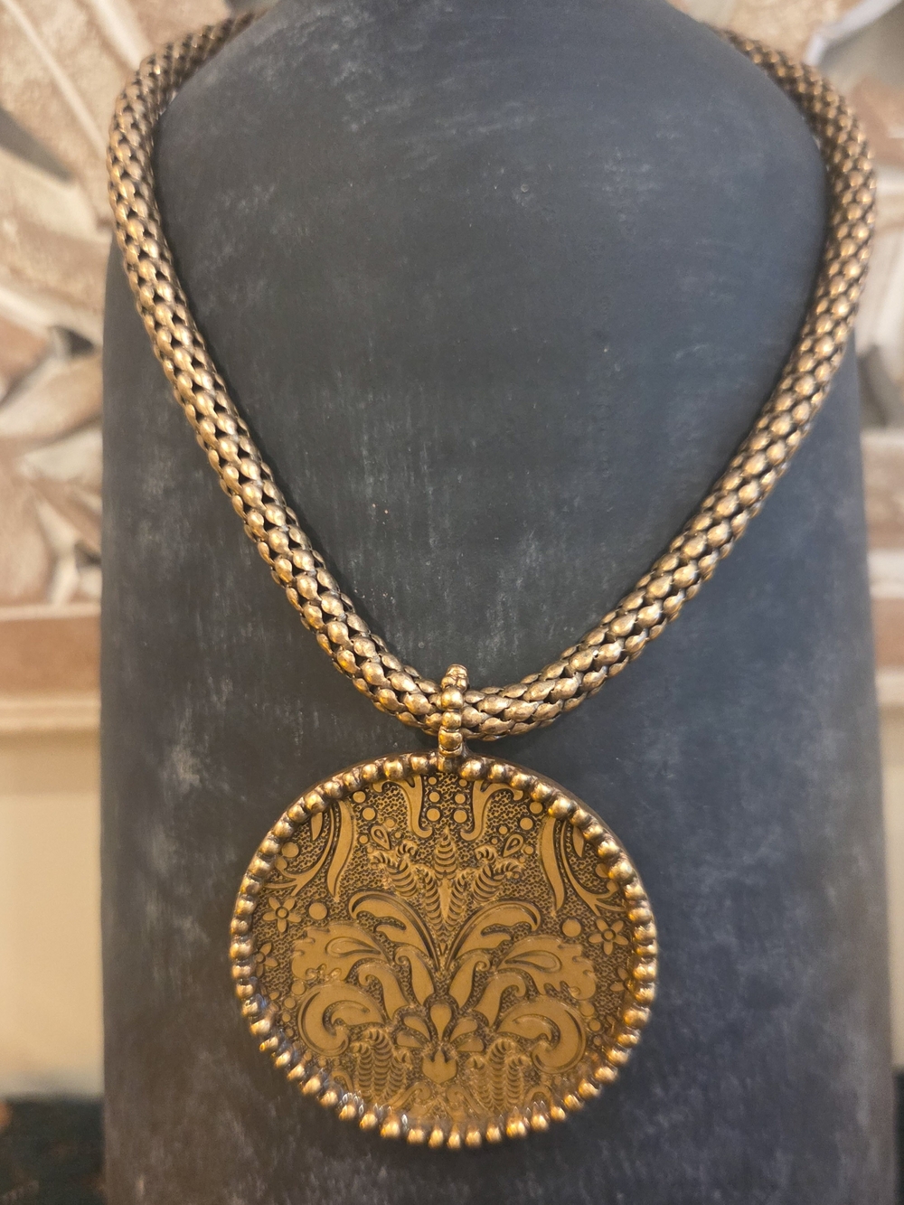 Chico's Gold-Tone Medallion Necklace - Women Jewelry